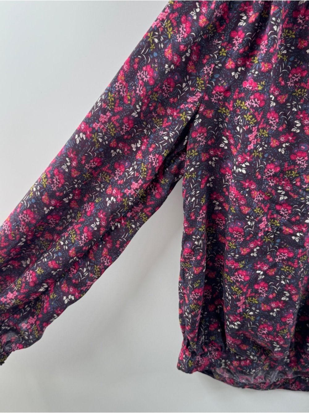 Lucky Brand Floral Wrap Top – Women’s Small Pink Purple - Picture 4 of 7